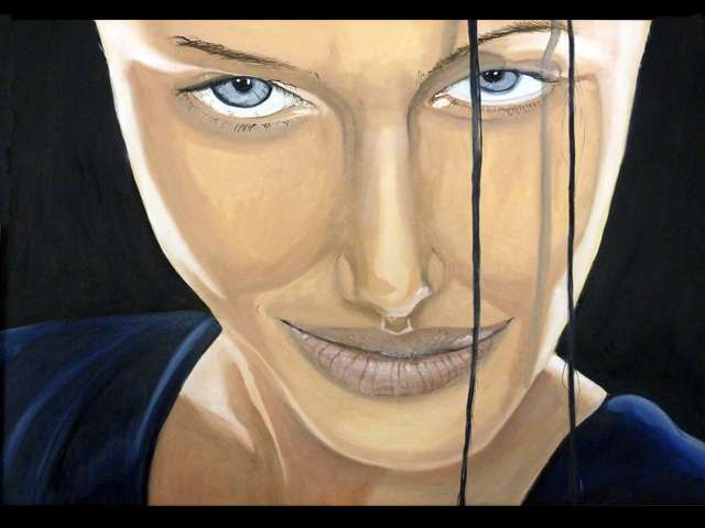 schilderij portret Angelina