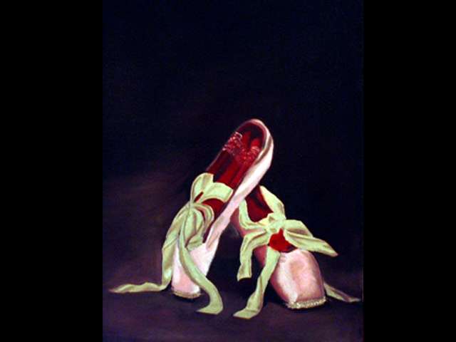 schilderij met balletschoentjes